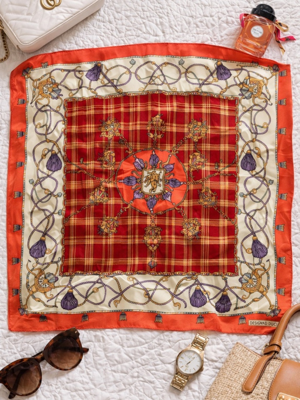 Paolo GUCCI Vintage 90s Silk Scarf